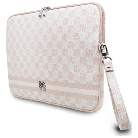 Pokrowiec na laptopa DKNY Sleeve Checkered Pattern Printed Stripes 14" - różowy Pokrowiec na laptopa DKNY Sleeve Checkered Pattern Printed Stripes 14" - różowy