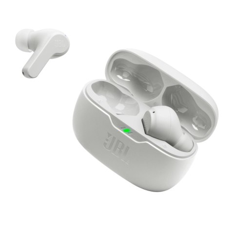 Słuchawki JBL Wave Beam bezprzewodowe dokanałowe Bluetooth 5.2 IP54 IPX2 - białe Słuchawki JBL Wave Beam bezprzewodowe dokanałowe Bluetooth 5.2 IP54 IPX2 - białe