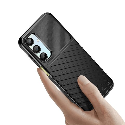 Thunder Case etui do Samsung Galaxy A16 / A16 5G silikonowy pancerny pokrowiec - czarne Thunder Case etui do Samsung Galaxy A16 / A16 5G silikonowy pancerny pokrowiec - czarne