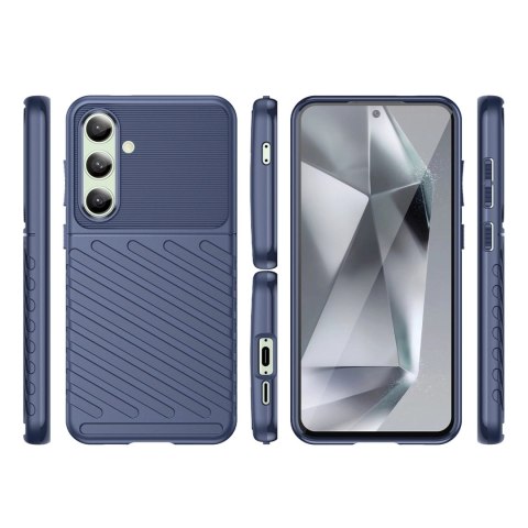Thunder Case etui do Samsung Galaxy S24 FE silikonowy pancerny pokrowiec - niebieskie
