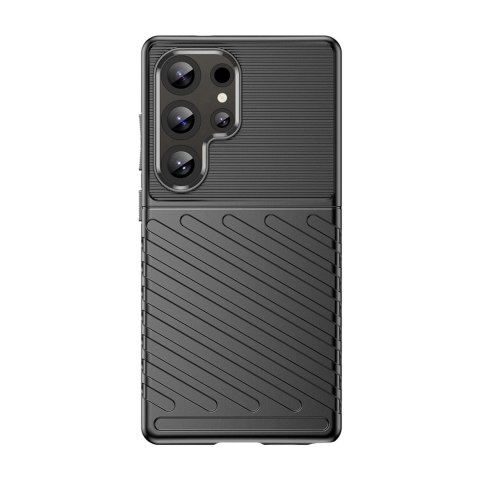 Thunder Case etui do Samsung Galaxy S25 Ultra silikonowy pancerny pokrowiec - czarne