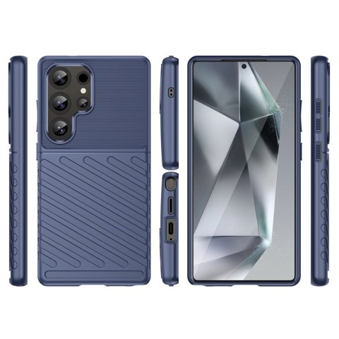 Thunder Case etui do Samsung Galaxy S25 Ultra silikonowy pancerny pokrowiec - niebieskie