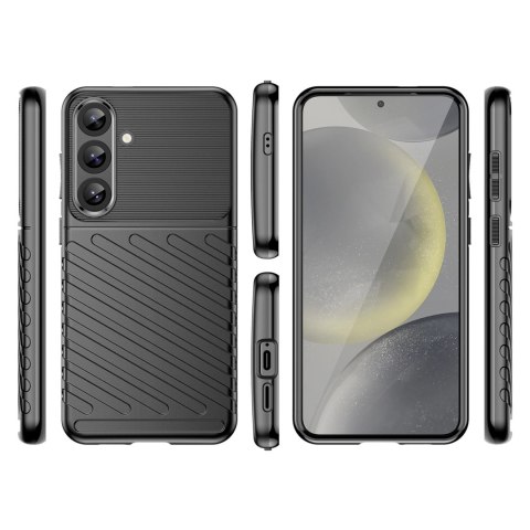Thunder Case etui do Samsung Galaxy S25+ silikonowy pancerny pokrowiec - czarne