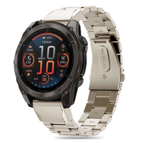 Bransoletka Tech-Protect Stainless na Garmin Fenix 5 / 6 / 6 PRO / 7 / 8 (47 MM) / E - tytanowe