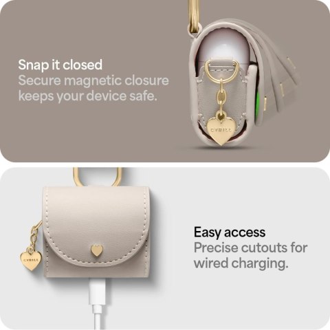 Etui Spigen Cyrill Mini Bag na AirPods 4 - beżowe Etui Spigen Cyrill Mini Bag na AirPods 4 - beżowe