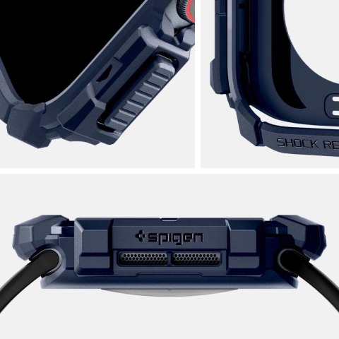 Etui Spigen Rugged Armor na Apple Watch 10 46 mm - granatowe Etui Spigen Rugged Armor na Apple Watch 10 46 mm - granatowe