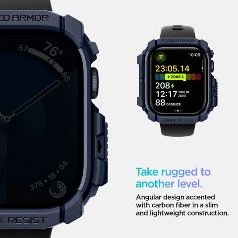 Etui Spigen Rugged Armor na Apple Watch 10 46 mm - granatowe Etui Spigen Rugged Armor na Apple Watch 10 46 mm - granatowe