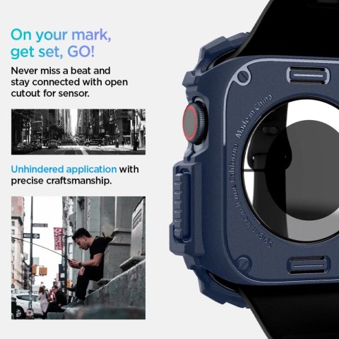 Etui Spigen Rugged Armor na Apple Watch 10 46 mm - granatowe Etui Spigen Rugged Armor na Apple Watch 10 46 mm - granatowe