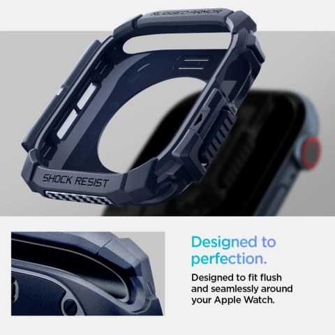 Etui Spigen Rugged Armor na Apple Watch 10 46 mm - granatowe Etui Spigen Rugged Armor na Apple Watch 10 46 mm - granatowe