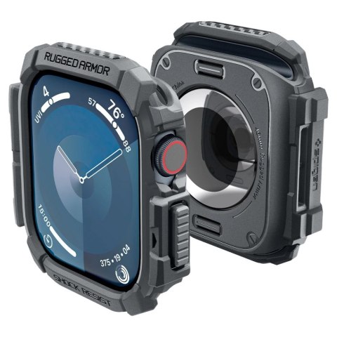 Etui Spigen Rugged Armor na Apple Watch 10 46 mm - szare Etui Spigen Rugged Armor na Apple Watch 10 46 mm - szare