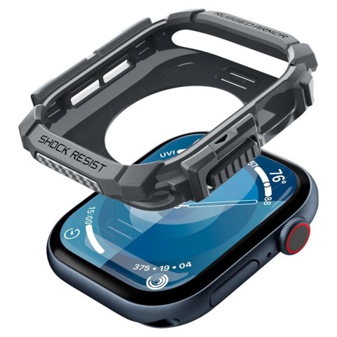 Etui Spigen Rugged Armor na Apple Watch 10 46 mm - szare Etui Spigen Rugged Armor na Apple Watch 10 46 mm - szare