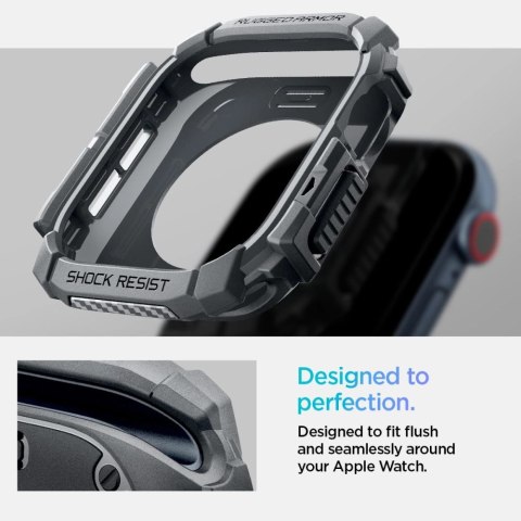 Etui Spigen Rugged Armor na Apple Watch 10 46 mm - szare Etui Spigen Rugged Armor na Apple Watch 10 46 mm - szare