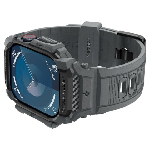 Etui Spigen Rugged Armor na Apple Watch 10 46 mm - szare Etui Spigen Rugged Armor na Apple Watch 10 46 mm - szare