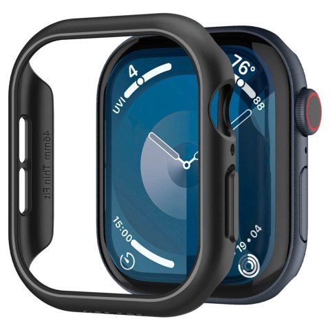 Etui Spigen Thin Fit na Apple Watch 10 46 mm - czarne Etui Spigen Thin Fit na Apple Watch 10 46 mm - czarne
