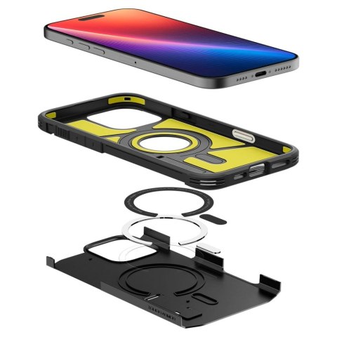 Etui Spigen Tough Armor "T" MagSafe na iPhone 16 Pro - czarne Etui Spigen Tough Armor "T" MagSafe na iPhone 16 Pro - czarne