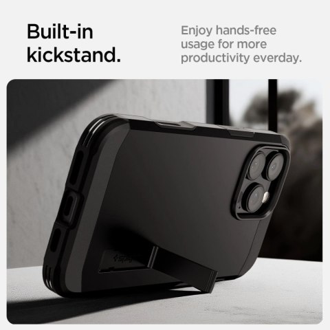 Etui Spigen Tough Armor "T" MagSafe na iPhone 16 Pro - czarne Etui Spigen Tough Armor "T" MagSafe na iPhone 16 Pro - czarne