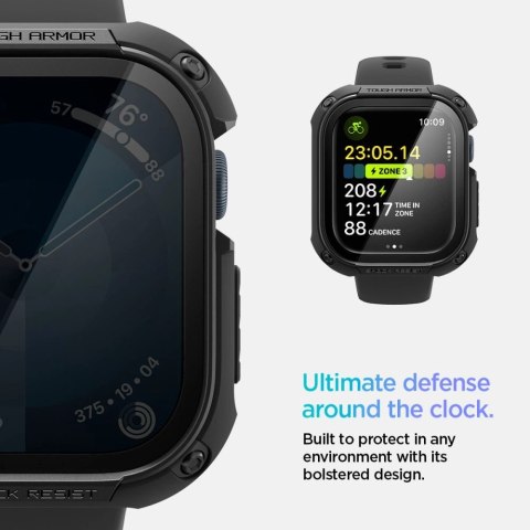 Etui Spigen Tough Armor na Apple Watch 10 46 mm - czarne