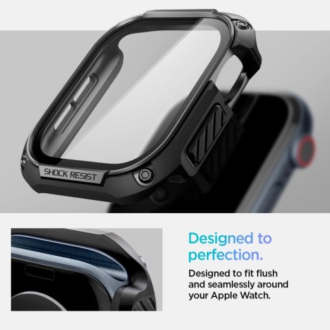 Etui Spigen Tough Armor na Apple Watch 10 46 mm - czarne