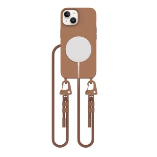 Etui Tech-Protect MagNecklace MagSafe na iPhone 13 - brązowe
