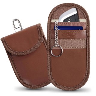 Etui na kluczyki samochodowe Tech-Protect KLR100 blokujące RFID- brązowe