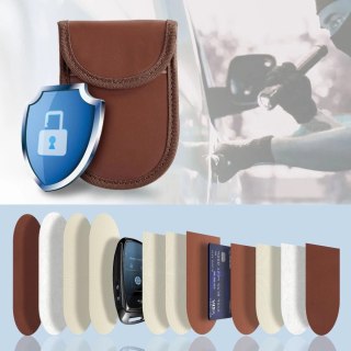 Etui na kluczyki samochodowe Tech-Protect KLR100 blokujące RFID- brązowe