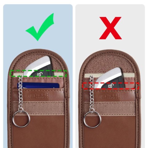 Etui na kluczyki samochodowe Tech-Protect KLR100 blokujące RFID- brązowe