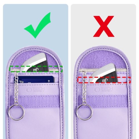 Etui na kluczyki samochodowe Tech-Protect KLR100 blokujące RFID- fioletowe