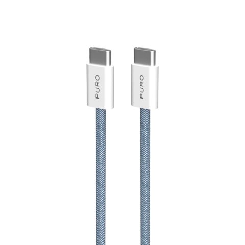 Kabel Puro Fabrik 60W USB-C - USB-C 1,5m - niebieski Kabel Puro Fabrik 60W USB-C - USB-C 1,5m - niebieski