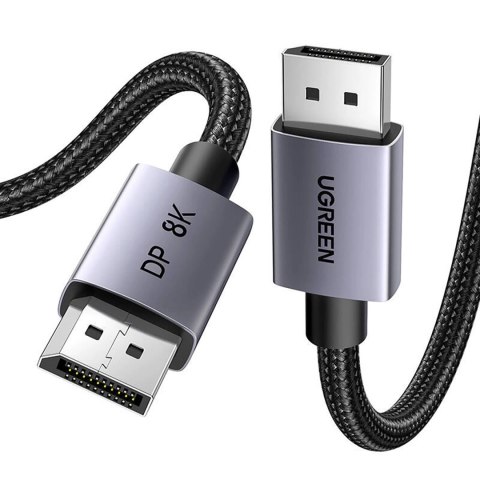 Kabel Ugreen DP120 DisplayPort 1.4 2m - czarny Kabel Ugreen DP120 DisplayPort 1.4 2m - czarny