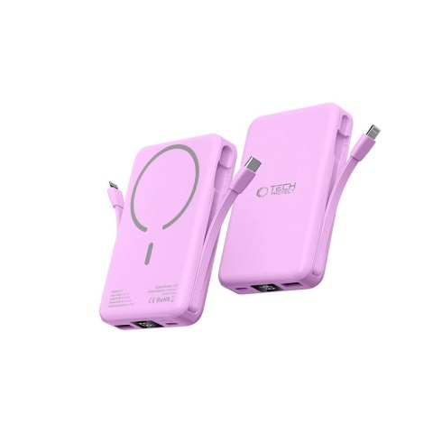 Powerbank Tech-Protect PB31 MagSafe 10000mAH - fioletowy Powerbank Tech-Protect PB31 MagSafe 10000mAH - fioletowy