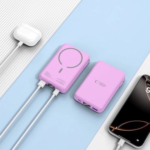 Powerbank Tech-Protect PB31 MagSafe 10000mAH - fioletowy Powerbank Tech-Protect PB31 MagSafe 10000mAH - fioletowy