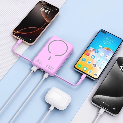 Powerbank Tech-Protect PB31 MagSafe 10000mAH - fioletowy Powerbank Tech-Protect PB31 MagSafe 10000mAH - fioletowy