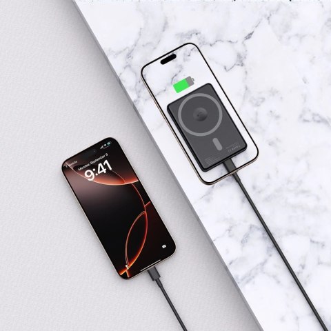 Powerbank Tech-Protect PB33 LifeMag MagSafe 5000mAH - czarny Powerbank Tech-Protect PB33 LifeMag MagSafe 5000mAH - czarny
