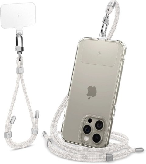 Smycz i zawieszka Spigen Universal Set - biała Smycz i zawieszka Spigen Universal Set - biała