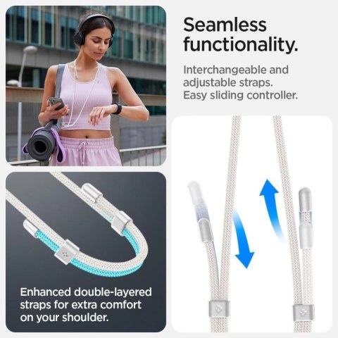 Smycz i zawieszka Spigen Universal Set - biała Smycz i zawieszka Spigen Universal Set - biała