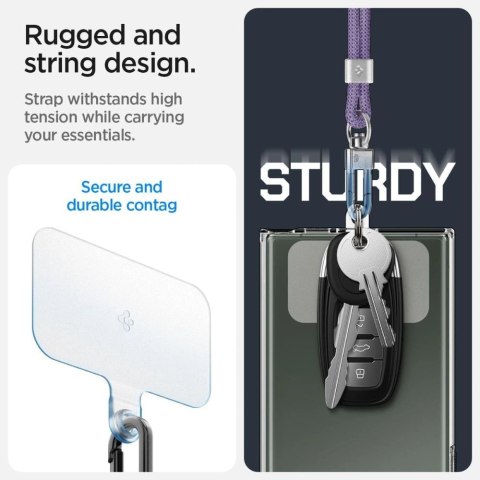 Smycz i zawieszka Spigen Universal Set - fioletowa Smycz i zawieszka Spigen Universal Set - fioletowa