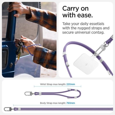 Smycz i zawieszka Spigen Universal Set - fioletowa Smycz i zawieszka Spigen Universal Set - fioletowa
