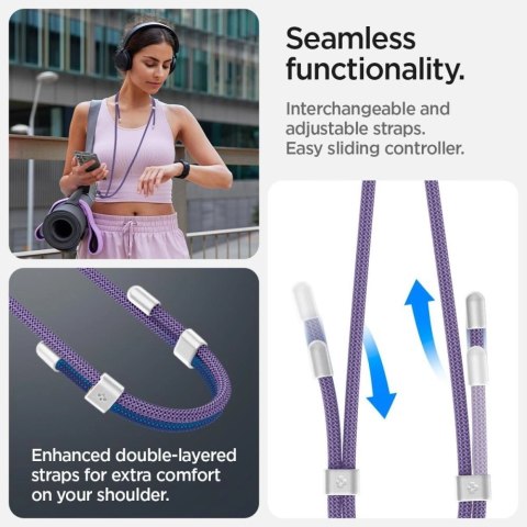 Smycz i zawieszka Spigen Universal Set - fioletowa Smycz i zawieszka Spigen Universal Set - fioletowa