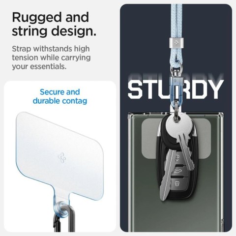 Smycz i zawieszka Spigen Universal Set - niebieska Smycz i zawieszka Spigen Universal Set - niebieska
