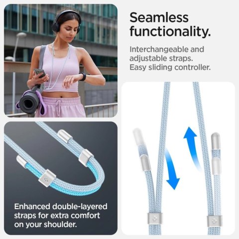 Smycz i zawieszka Spigen Universal Set - niebieska Smycz i zawieszka Spigen Universal Set - niebieska