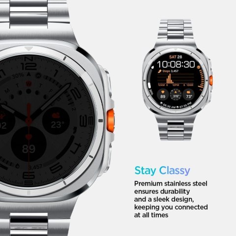 Bransoleta Spigen Modern Fit Band na Samsung Galaxy Watch Ultra 47mm - srebrna Bransoleta Spigen Modern Fit Band na Samsung Galaxy Watch Ultra 47mm - srebrna