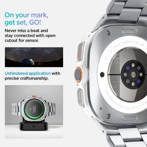 Bransoleta Spigen Modern Fit Band na Samsung Galaxy Watch Ultra 47mm - srebrna Bransoleta Spigen Modern Fit Band na Samsung Galaxy Watch Ultra 47mm - srebrna