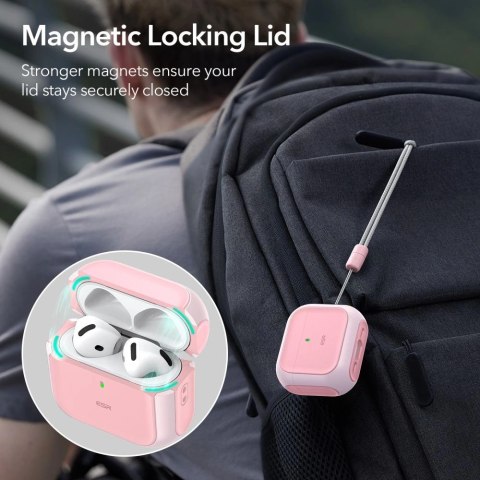 Etui ESR Orbit Halolock MagSafe na AirPods 4 - różowe