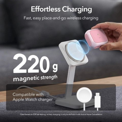 Etui ESR Orbit Halolock MagSafe na AirPods 4 - różowe