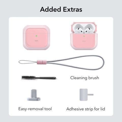 Etui ESR Orbit Halolock MagSafe na AirPods 4 - różowe