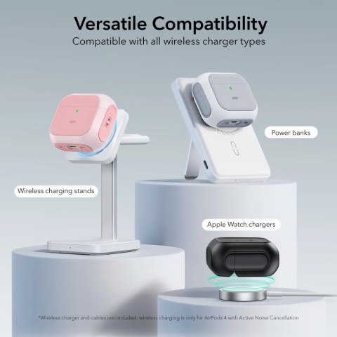 Etui ESR Orbit Halolock MagSafe na AirPods 4 - różowe