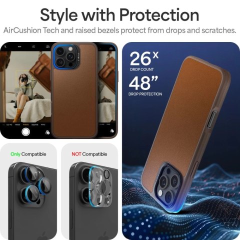 Etui Spigen Cyrill Kajuk Mag na iPhone 16 Pro Max - brązowe Etui Spigen Cyrill Kajuk Mag na iPhone 16 Pro Max - brązowe
