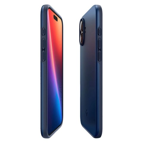 Etui Spigen Thin Fit Magsafe na iPhone 16 - niebieskie Etui Spigen Thin Fit Magsafe na iPhone 16 - niebieskie