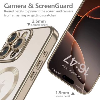 Etui Tech-Protect MagFlex MagSafe na iPhone 16 Pro - złote