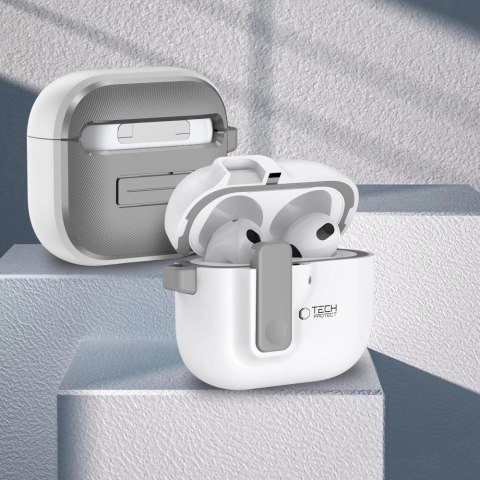 Etui Tech-Protect Slim Hook na AirPods 4 - białe